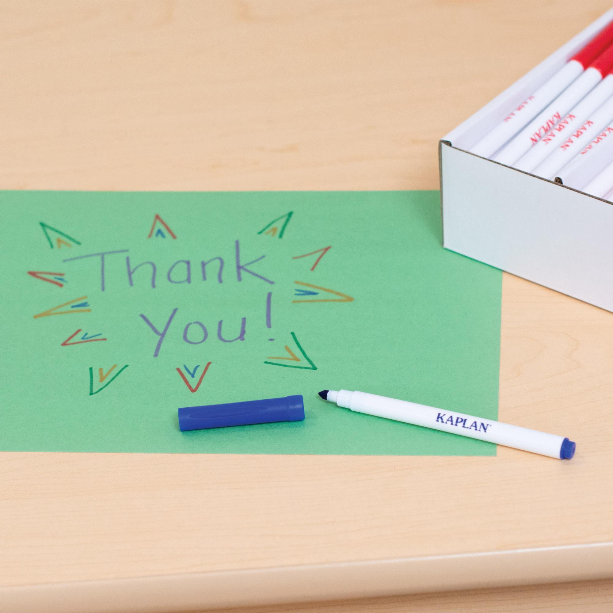 Kaplan Early Learning Company Washable Fine Tip Marker Class Pack - 200 Per Box
