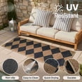thumbnail image 6 of DEORAB Outdoor Runner Rug 2'x 7' Polypropylene Surface Washable UV-Resistant Carpet Hallway Entryway Patio Balcony Deck Black & Coffee, 6 of 6
