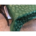 thumbnail image 3 of Heavy Brocade Shiny Christmas Tablecloth Snowflakes Green, 3 of 4