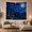 Glowing Cottages, variant on Crescent Moon Waterfall Over Reflective Pool, Dreamy Fantasy Style, Housewarming Gift for Nature Lovers, Moonlit Wall Art, Tapestry Wall Hanging for Bedroom and Dorm