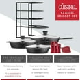 thumbnail image 4 of Cuisinel 7-Pc Cast Iron Skillet Set with Pan Organizer Pre-Seasoned Cookware Set, Small, 4 of 8