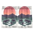 thumbnail image 7 of Yayeee Kitchen Curtains Tier Pair Light Filtering 27"x36" Rod Pocket Short Cafe Window Panel, Abstract Elephant, 7 of 7