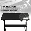 thumbnail image 4 of Vensio 61-Key Black Stretchable Piano Keyboard Dust Cover Dirt Proof Washable Electronic Keyboard Protector, 4 of 10