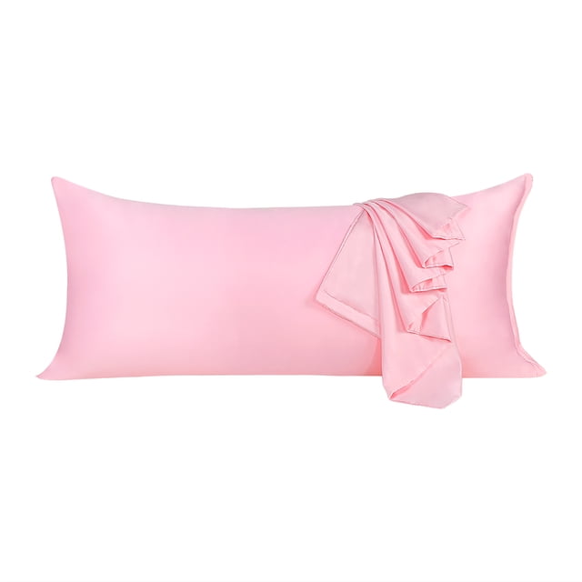 Unique Bargains Silky-Soft Satin Pillow Cases with Zipper Long Pillowcase Pillow Covers