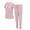 Pink, variant on Pitauce Womens Cool Stretch Jogger Scrub Set Solid V-Neck Scrub Top and Jogger Pants Medical Nursing Uniforms with Pockets