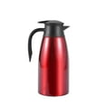 thumbnail image 2 of Red 304 Stainless Steel 2L Thermal Flask Vacuum Insulated Water Pot Coffee Tea Milk Jug Thermal Pitcher for Home and Office, 2 of 9