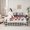 Black White Red, variant on jejeloiu Colorful Kawaii Gnome Twin Bedding Sets 7-Piece,Western Christmas Cabin Bedding Comforter Set,White Geometric Plaid Sheet Sets For Children,Microfiber Bedroom Decor Reversible
