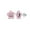 Pink/Silver, variant on Pink Dainty Cherry Blossom Stud Earrings S925 Sterling Silver for Women Cartilage Cubic Zirconia Flower Studs Earring