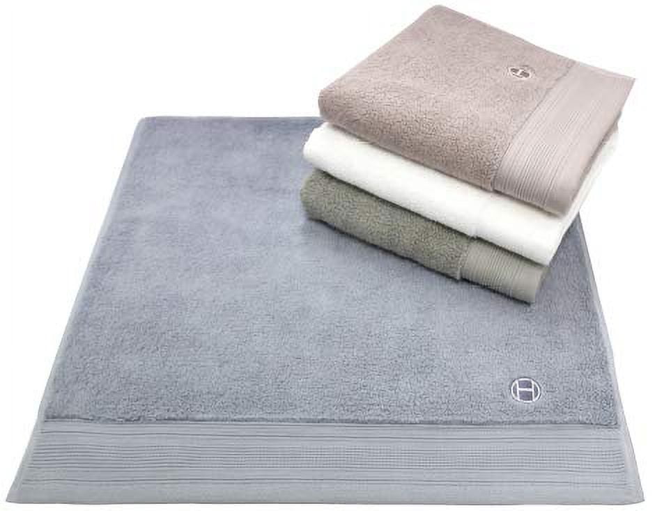 ( Set of 3 ) SONGWOL Hotel Collection Premium Large Face Towels | 20 X 40 inch, 470 GSM | Absorbent Combed Cotton Fabric | Cross Hemmed | Made in Korea (Light Olive Green)