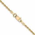 thumbnail image 4 of 14K Yellow Gold 1.50mm D/C Rope With Lobster Clasp Chain (24 X 1.5) Made In Peru 012l-24, 4 of 5