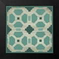 thumbnail image 2 of Vess, June Erica 15x15 Black Modern Framed Museum Art Print Titled - Verdigris Garden Tile IV, 2 of 5