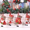 thumbnail image 3 of Christmas Stockings, Xmas Stockings, 3D Plush Socks Gift Bags for Kids Decor Home Ornament Holiday Party Supplies, Burlap Style with Santa, Snowman, Christmas Tree, Bears, 3 of 7