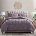 thumbnail image 6 of LammaLoe Full Size Comforter Sets, 7 Piece Bed In A Bag Pintuck Bedding Sets, Dusty Purple, 6 of 6