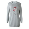 thumbnail image 4 of KANG Cozy Christmas Hoodie Dress | Women's Long Sleeve Casual Sweater Dress with Festive PrintGreyS, 4 of 4