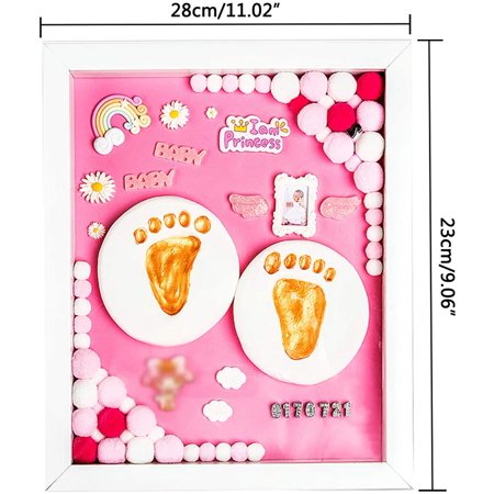 Dedc Kit Main Et Empreinte De Bebe Pour Nouveau Ne Filles Garcons Cadre D Empreinte De Main Bebe Personnalise Souvenir Baby Shower Et Cadeau Nouveau Ne Rose Walmart Canada
