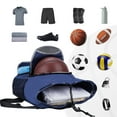 thumbnail image 5 of Football Drawstring Bags Basketball Backpack with Shoe Compartment Wet Pocket Hook Basketball Soccer Gym Sports Equipment Bags with Name Tag for Men and Women, 5 of 7