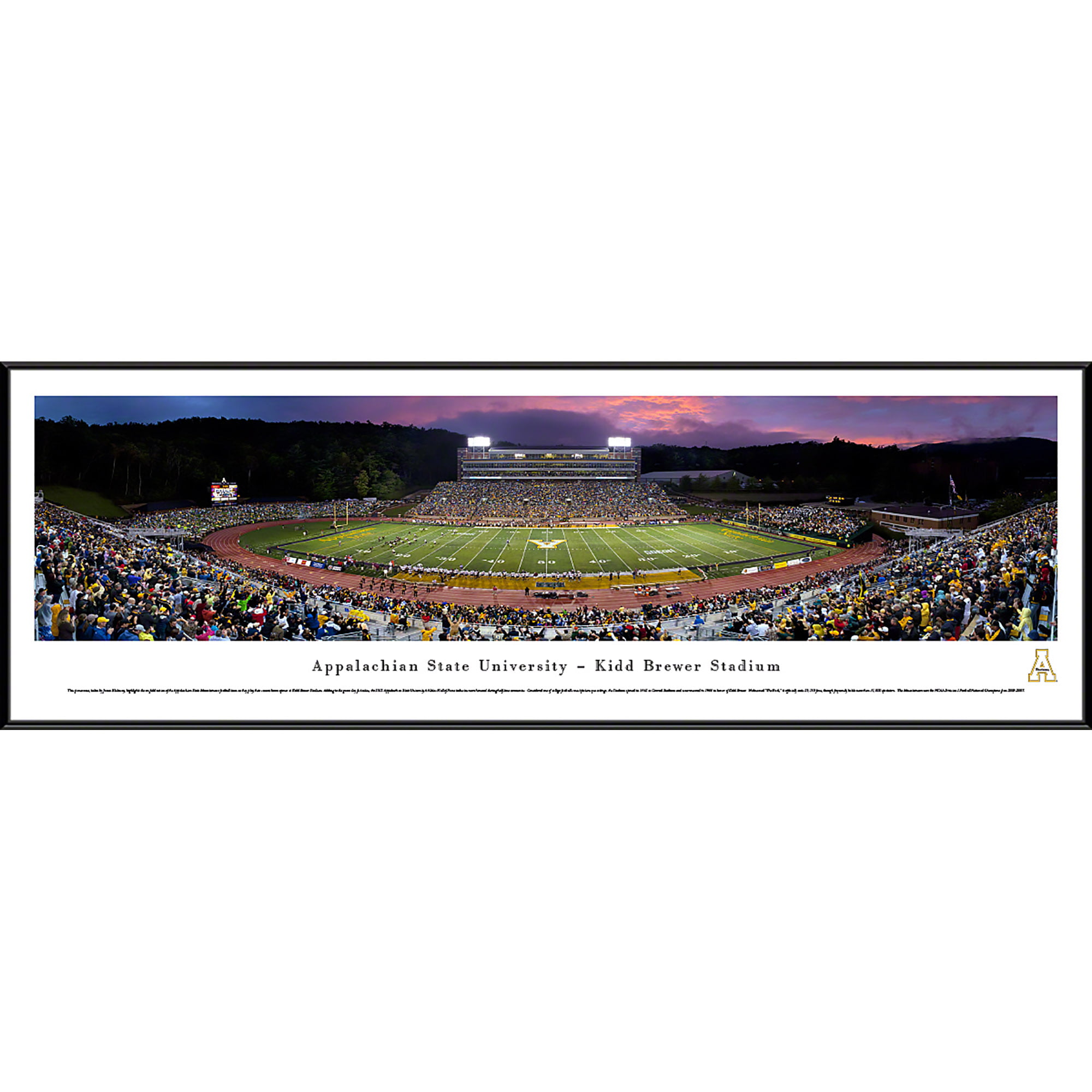 50 Yard Line Panoramic Print Appalachian State Mountaineer Fall Football 