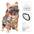 thumbnail image 3 of Cauagu Colorful Maple Leaves Pattern Winter Pet Hoodie Sweatshirts- Dog Hoodie Sweater with Leash Hole - Cute Dog Hoodie - Pet Clothes Puppy Cat Custume -X-Small, 3 of 8
