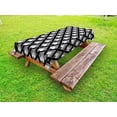 thumbnail image 1 of Grey and Black Outdoor Tablecloth, Bohemian Pattern with Triangles Vertical Lines Repeating Motifs, Decorative Washable Fabric Picnic Tablecloth, 58 X 104 Inches, Grey Black Pale Grey, by Ambesonne, 1 of 2