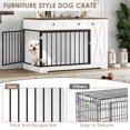 thumbnail image 6 of Homfa Dog Crate with Storage Cabinet and 2 Drawers, Indoor Furniture Style Wooden Large Dog Kennel, White, 6 of 8