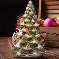 thumbnail image 6 of YOHAVEN Resin Christmas Tree Tabletop Decoration, Mini Crystal Chip Ornament Holiday Desk Shelf Party Gift Christmas Decorations for Home Office, 6 of 6