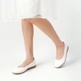 thumbnail image 6 of BURUDANI Womens Ballerina Comfortable Round Toe Ballet Flats Slip on Dress Shoes WHITE Size 9, 6 of 7
