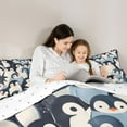 thumbnail image 4 of Manfei Cartoon Penguin 7-Piece Twin Bedding Sets for Kids Teens,Kawaii Animal Wildlife Bedding Comforter Set,Merry Christmas Breathable Sheet Sets,Breathable Home Decor,Reversible, 4 of 8