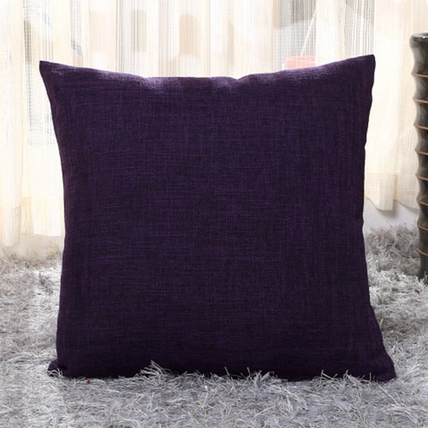 Funda decorativa para cojines de sofá 17,71x17,71 in | Cremallera de poliéster para decoración de verano | Negro, azul, beige, vino, café, morado | Cojín de exterior lavable en el dormitorio del