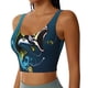 thumbnail image 2 of Balery Largemouth Bass Fish Sujetadores deportivos con espalda cruzada para mujer, acolchados, sin costuras, de alto impacto, ideales para yoga, gimnasio, entrenamiento y fitness.-Large, 2 of 8