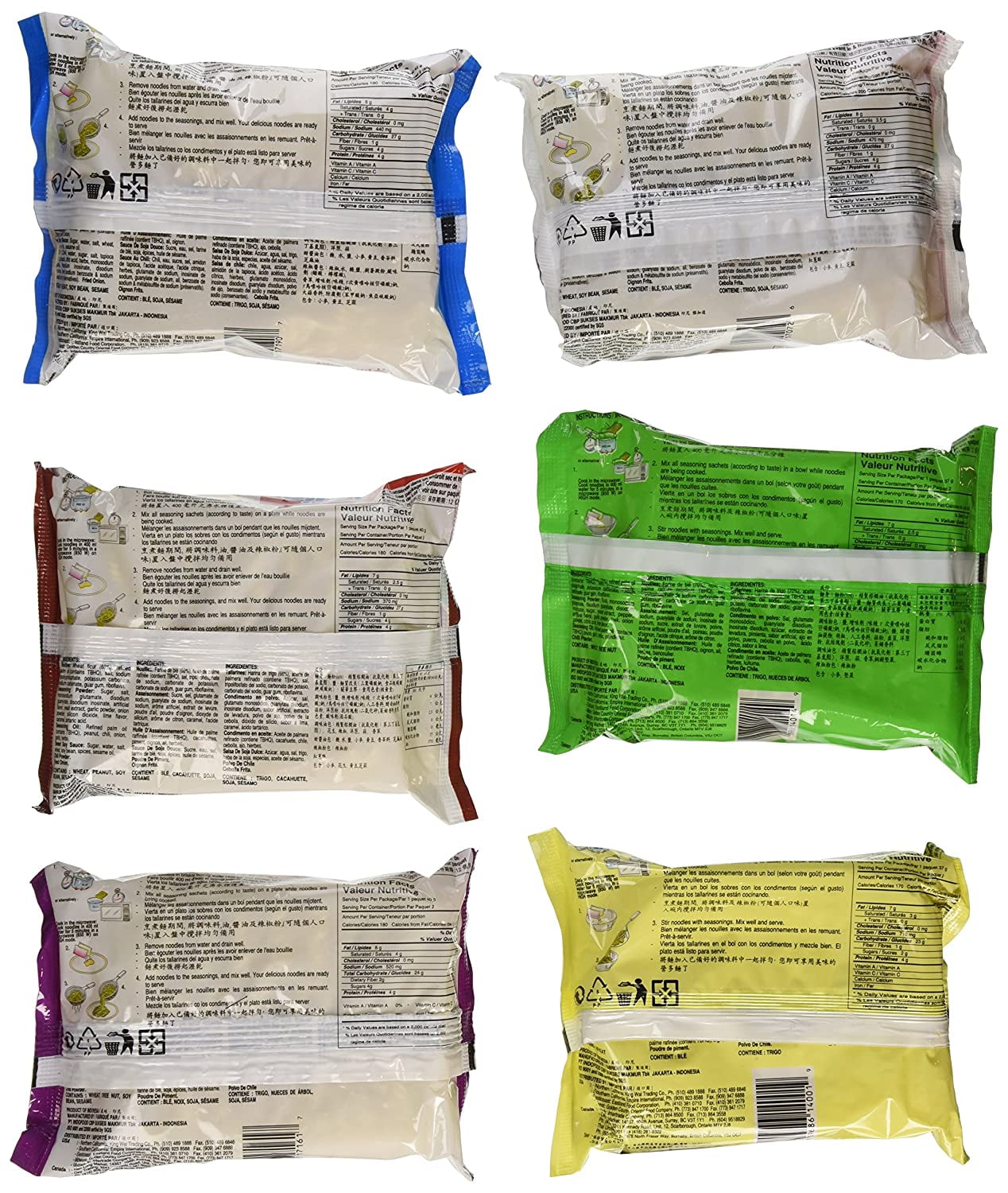 Indomie Variety Pack - 1 Case (30 Bags)