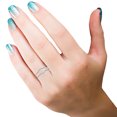 thumbnail image 3 of Dazzlingrock Collection 0.20 Carat (ctw) 10K Round Diamond Wedding Enhancer Guard Double Ring 1/5 CT, White Gold, Size 8, 3 of 3