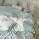 thumbnail image 3 of Juego de cama suave Juego de cama de tela cepillada Juego de cama suave con decoración de encaje Tela cepillada amigable con la piel Suministros de cama de princesa ANGGREK  Otros, 3 of 5