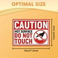 thumbnail image 2 of 10Pcs Caution Hot Surface Do Not Touch Sign Sticker PVC Waterproof Hot Surface Do Not Touch Warning Stickers Decal for Business Home Self Adhesive Sign for Indoor Outdoor 5.1x7.1 Inch, 2 of 9