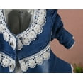 thumbnail image 5 of Peaoclate 6M-4Y Spring Autumn Infant Toddler Baby Girl Denim Clothing 3 pcs Sets 3 pcs Casual Outfits Lace Dress Jacket and Jeans,1-2Years,Flower-White, 5 of 8