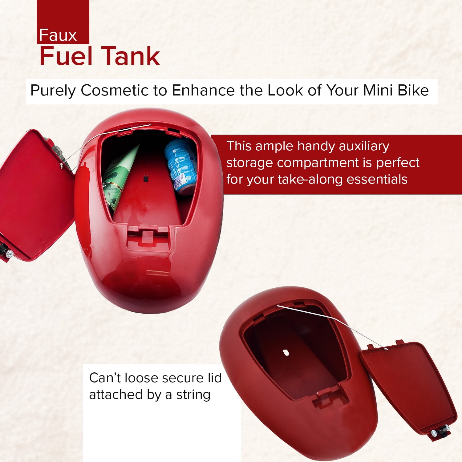 coleman mini bike fake gas tank JMCHstore New Real Fuel for CT200UEX Axis M200 HS200-3 Hisun Tank Replacement 196cc (Red) : Automotive Faux Gas Coleman Mini Bike