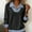 Black, variant on YHAJDS Casual Tops Womens Tops Solid Color Lapel Denim Patchwork Button Spring Summer Cardigan