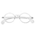 thumbnail image 3 of Beison Petites Lunettes Rondes Monture de Lunettes Simples Lentille Claire 42mm (Clair, Clair), 3 of 10