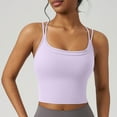 thumbnail image 2 of AherBiu Workout Tank Tops for Women Low Cut Cowl Neck Crossover Racerback Cropped Athletic Tshirt with Built in Bra, 2 of 6