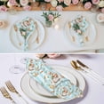 thumbnail image 3 of Easter Bunny Cloth Napkins, Spring Easter Eggs Botanical Blue Striped Washable and Reusable Dinner Napkins Set of 2, Table Napkin for Kitchen Party Birthday Wedding Hotel Housewarming 20"x20", 3 of 9