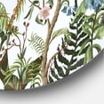 thumbnail image 3 of Designart - Border With Cranes & Peonies In Chinoiserie Style - Traditional Metal Circle Wall Art, 3 of 5