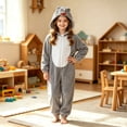 thumbnail image 5 of SIYUDAN Kids Animal Onesie Pajamas Long Sleeve Zip up Jumpsuits Romper Christmas Pajamas Mouse Onesie 4-5 Years Girls Pajamas, 5 of 5