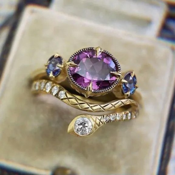 Gorgeous 18k Yellow Gold Plated Rings Cubic Zirconia Anniversary Jewelry Sz 6-10