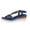 Blue-2, variant on Summer Sandals for Women Boho Low Wedge Heels Comfortable Sandal Espadrille Beach Open Toe Elastic Ankle Strap Walking Shoes Vintage Non Casual Woven Sandals