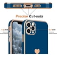 thumbnail image 3 of Compatible with iPhone 11 Pro Max Case for Girl Women Cute Love-Heart Luxury Soft Back Cover Raised Camera Protection Bumper Silicone Shockproof Phone Case for iPhone 11 Pro Max, Royal Blue, 3 of 14
