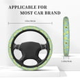 thumbnail image 3 of Cauagu Avocado and Hearts Print Car Steering Wheel Cover - Universal Car Accessory for Diverse Cars for Steering Wheel with a Diameter of 14.5"-15", 3 of 7