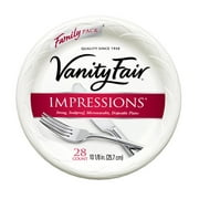 Vanity Fair Impressions PaperDinner Plates, 10 1/8", 28 Count Walmart