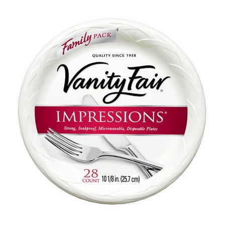 Vanity Fair Impressions PaperDinner Plates, 10 1/8u0022, 28 Count