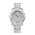thumbnail image 3 of Charles Raymond Blinged Out Ultimate Gold Hip Hop Royalty Mens Iced Out Wristwatch w/Easy Reader Roman Numeral Bright Colored Dial - L0504 RN - SILVER, 3 of 5
