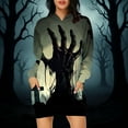 thumbnail image 2 of Taqqpue Halloween Print Hoodie Dress for Women Ghost Pumpkin Witch Mini Dresses Halloween Costumes Long Sleeve Cosplay Halloween Party Dress with Pockets, 2 of 6
