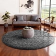 thumbnail image 6 of Shag Area Rugs for Living Room 8'(Round), Soft and Fluffy Shaggy Carpet for Pets, Machine Washable Floor Rugs for Living room, 6 of 7